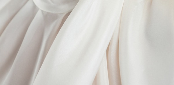Georgette di seta bianco